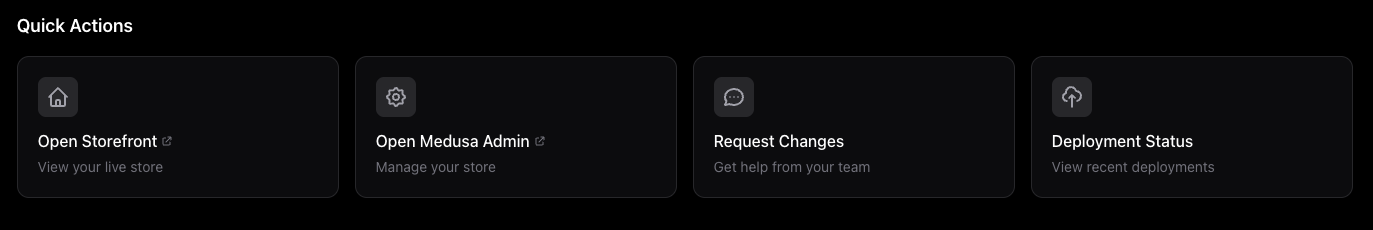 StoreFactory dashboard overview